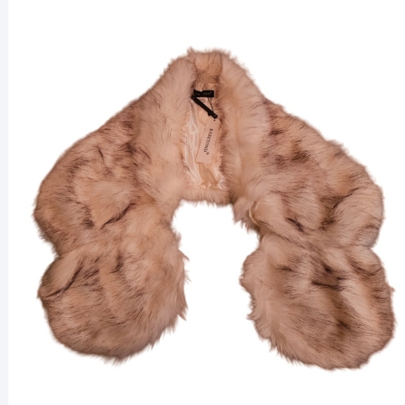 BABEYOND Women's Faux Fur Collar Shawl - 63 Inch Luxury Fur Scarf Wrap For Winter Coats